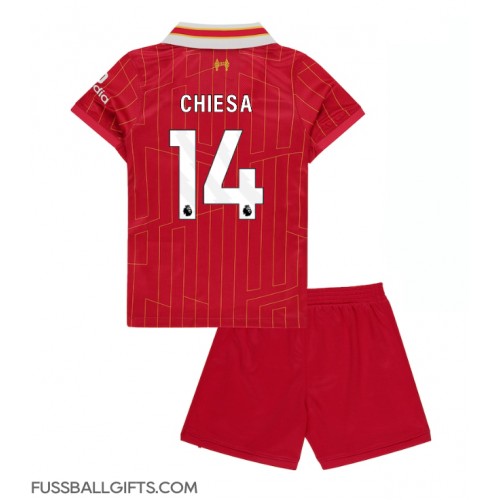 Liverpool Federico Chiesa #14 Fußballbekleidung Heimtrikot Kinder 2024-25 Kurzarm (+ kurze hosen)